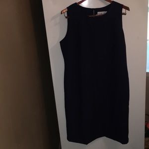Vintage Ladies Navy Plus Size Sheath Dress